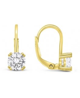 Серьги Brilio Silver Brilio Sidabrinis Fashion с золотым покрытием и цирконами EA116Y
