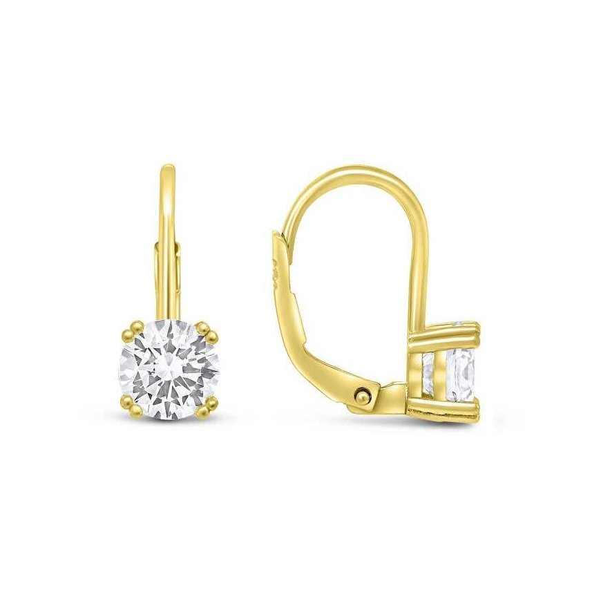 Серьги Brilio Silver Brilio Sidabrinis Fashion с золотым покрытием и цирконами EA116Y