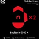 X-Raypad Obsidian rulluisud Logitech G502 X Punane 2 tk. (Punased) Asenduspõhjad hiirele X-Raypad Obsidian rulluisud Logitech G502 X Punane 2 tk. (Punased) Asenduspõhjad hiirele