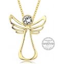 Silver plated guardian angel crystal necklace Silver plated guardian angel crystal necklace