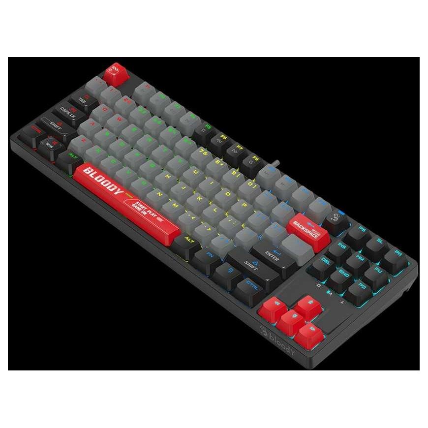 A4tech Bloody Keyboard S87 Gaming Keyboard Mechanical Wired Red Switch CZ/SK Black – 3