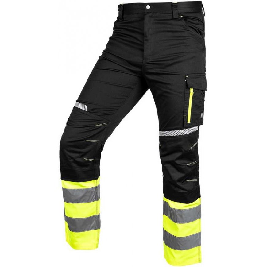 Neo Tools Varoitustyöhousut, musta-keltainen, koko S – 4