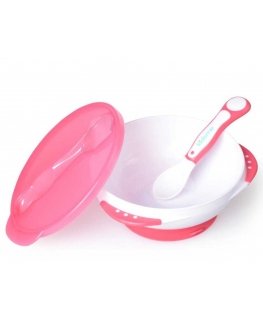 Homla Kidsme bowl with suction cup lid and thermo spoon Lavender from 9 months 9832LA