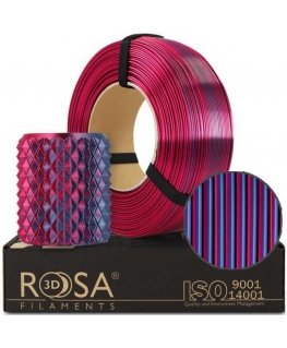 3D пластик PLA двусторонний синий/фуксия (Midnight City) 1.75мм 1кг refill упаковка Rosa3D