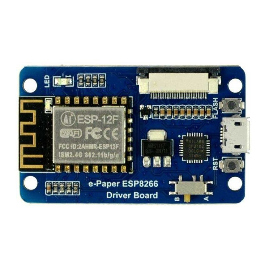 WiFi module ESP8266 with e-paper screen interface, compatible with Arduino, Waveshare 14138 – 3
