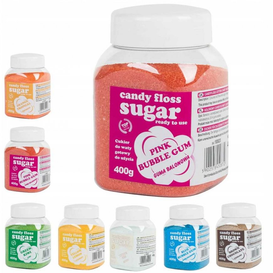 Gsg24 MIX Colored flavored sugar cotton candy SET 8x 400g