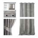 Ночная штора с кольцами AmeliaHome VELVET 140X270 см, 1 шт., цвет: серебро Ночная штора с кольцами AmeliaHome VELVET 140X270 см, 1 шт., цвет: серебро