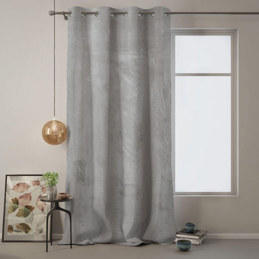 Nakts aizkars ar gredzeniem AmeliaHome VELVET 140X270 cm, 1 gab., krāsa: sudraba – 2