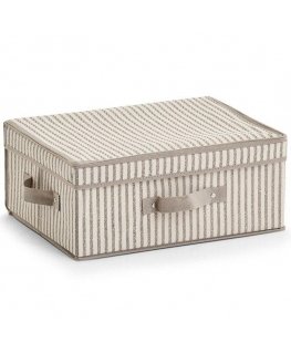 Storage box, foldable container with lid - 38 x 29 x 16.5 cm, ZELLER