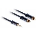 Jack kabelis 3,5 mm - 2xRCA (M) stereo, ilgis: 3,0 m AQ Premium Jack kabelis 3,5 mm - 2xRCA (M) stereo, ilgis: 3,0 m AQ Premium