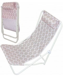 Xqmax Probeach BEACH SUN CHAIR WITH HEADREST Blue ORANGE