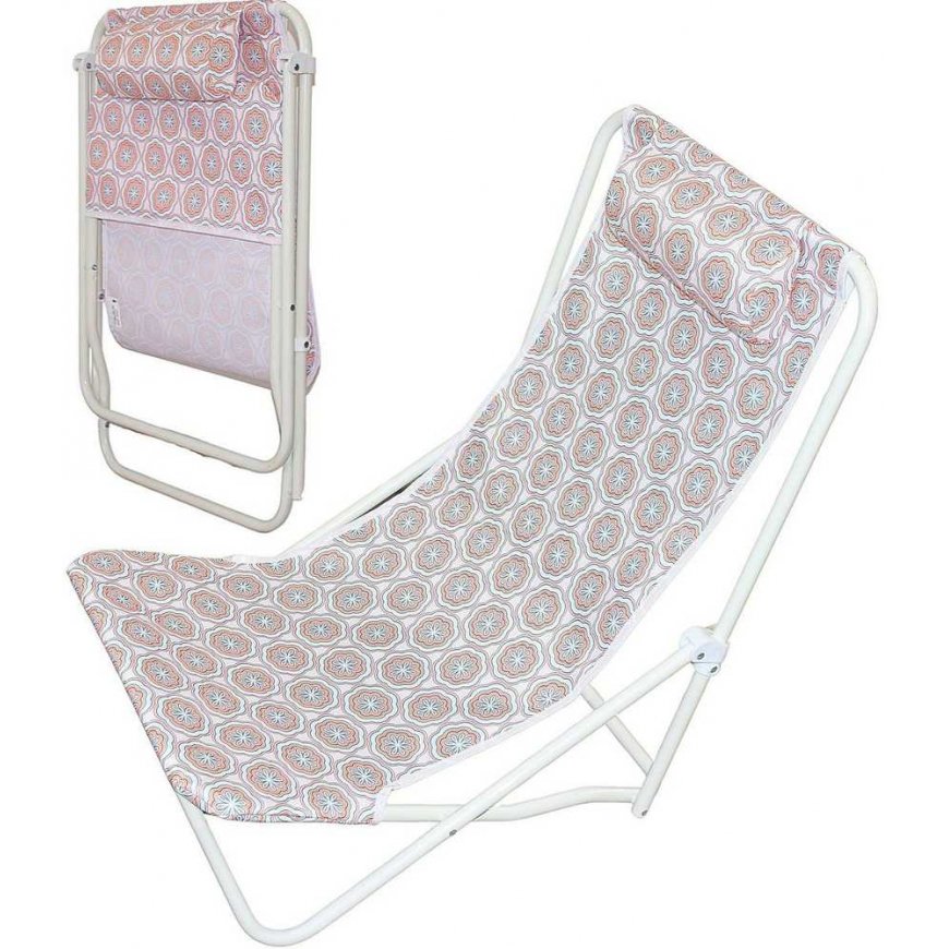 Xqmax Probeach BEACH SUN CHAIR WITH HEADREST Blue ORANGE – 2