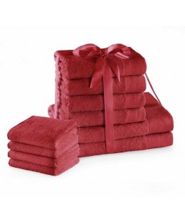 AmeliaHome Полотенце/AH/AMARI/D. Красный/SET2*70x140+4*50x100+4*30X50