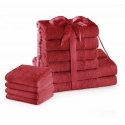 AmeliaHome Towel/AH/AMARI/D.Red/SET2*70x140+4*50x100+4*30X50