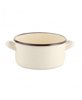 Altom Design Emaljēts katls 2,9 l, 20 cm augsts, 10,5 cm krēmkrāsā