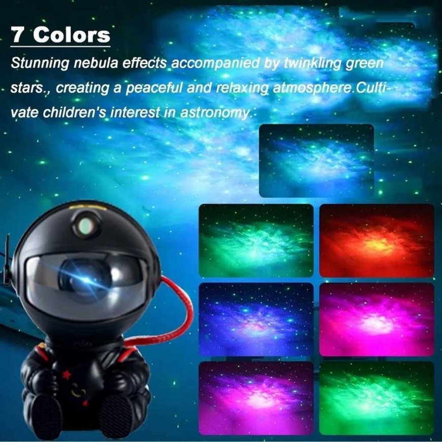 LED 3D galaxy and star projector Reach Mini Astronaut, black – 2