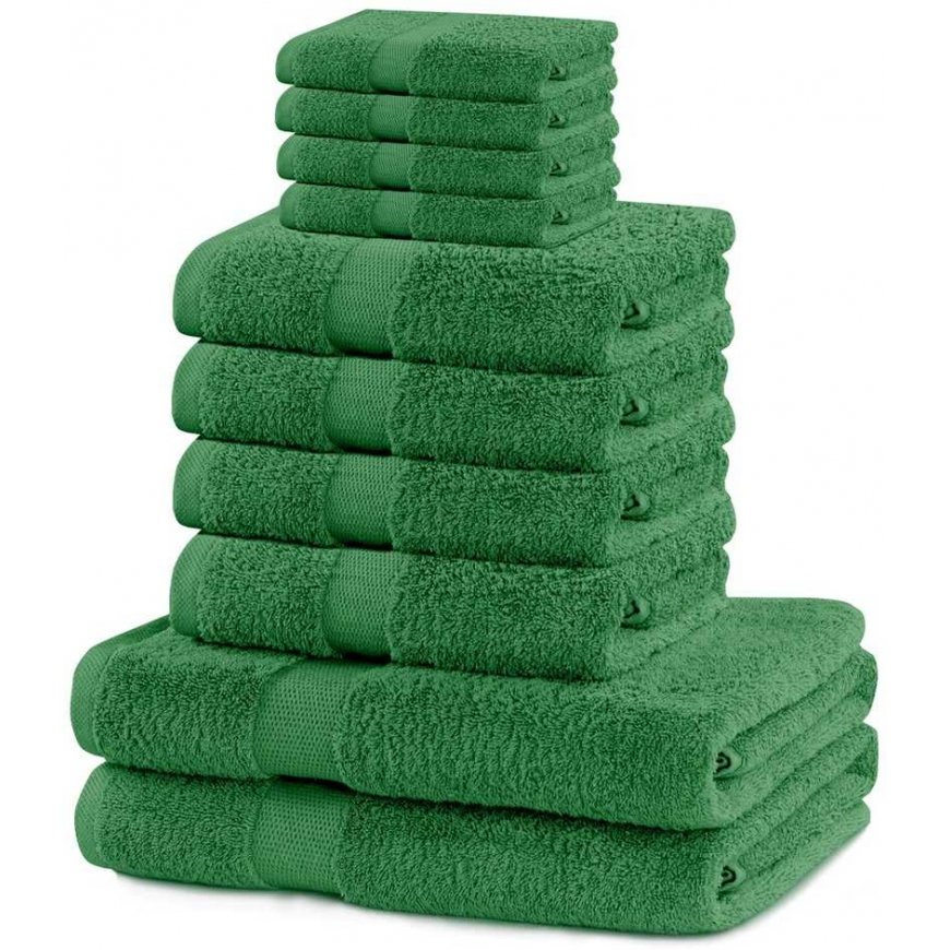 DecoKing Towel RANŠŠLUSŠYS / CARE / Green / SET2 * 70x140 + 4 * 50x100 + 4 * 30x50 – 2