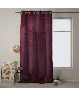 Night curtain with rings AmeliaHome VELVET 140X270 cm, 1 pc., color: burgundy