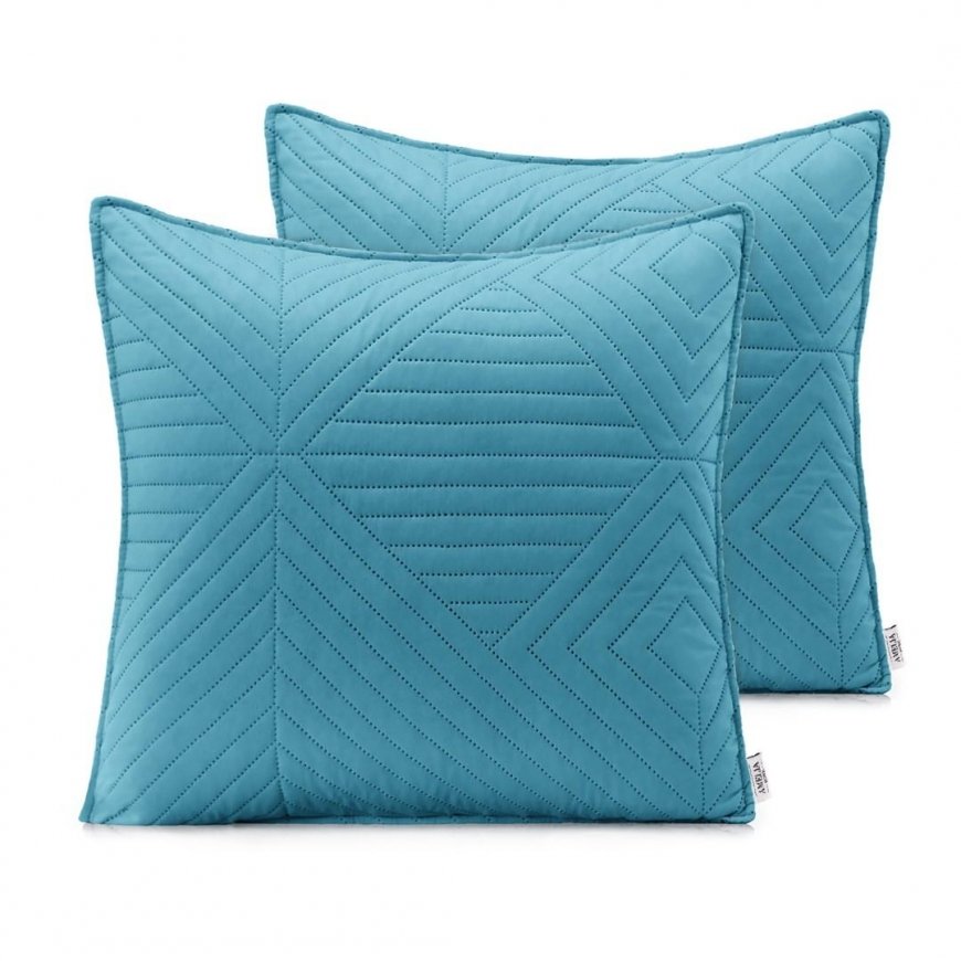 AmeliaHome CUS/AH/SOFTA/AZUREBLUE+PEARLSILVER/45X45*2 – 2