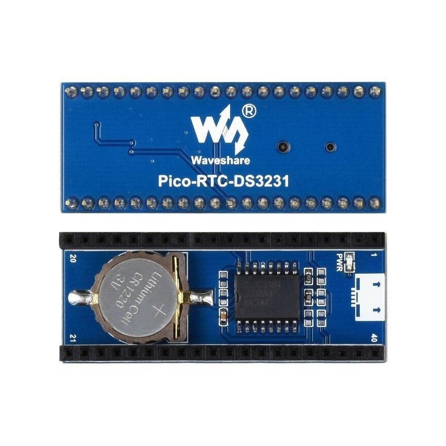 RTC DS3231 modulis, reāllaika pulkstenis, I2C, paredzēts Raspberry Pi Pico, Waveshare 19426 – 5