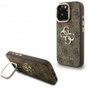 Guess PU 4G Metallilogo Standikamerakehys kotelo Apple iPhone 16 Pro:lle ruskeana Guess PU 4G Metallilogo Standikamerakehys kotelo Apple iPhone 16 Pro:lle ruskeana