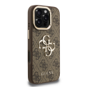 Guess PU 4G metāla logo statīva kameras rāmis, vāciņš, kas paredzēts Apple iPhone 16 Pro brūnā krāsā Guess PU 4G metāla logo statīva kameras rāmis, vāciņš, kas paredzēts Apple iPhone 16 Pro brūnā krāsā