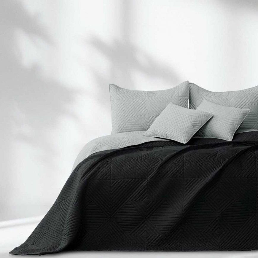 Reversible bedspread AmeliaHome SOFTA 220 x 240 cm, color: gray/black – 3