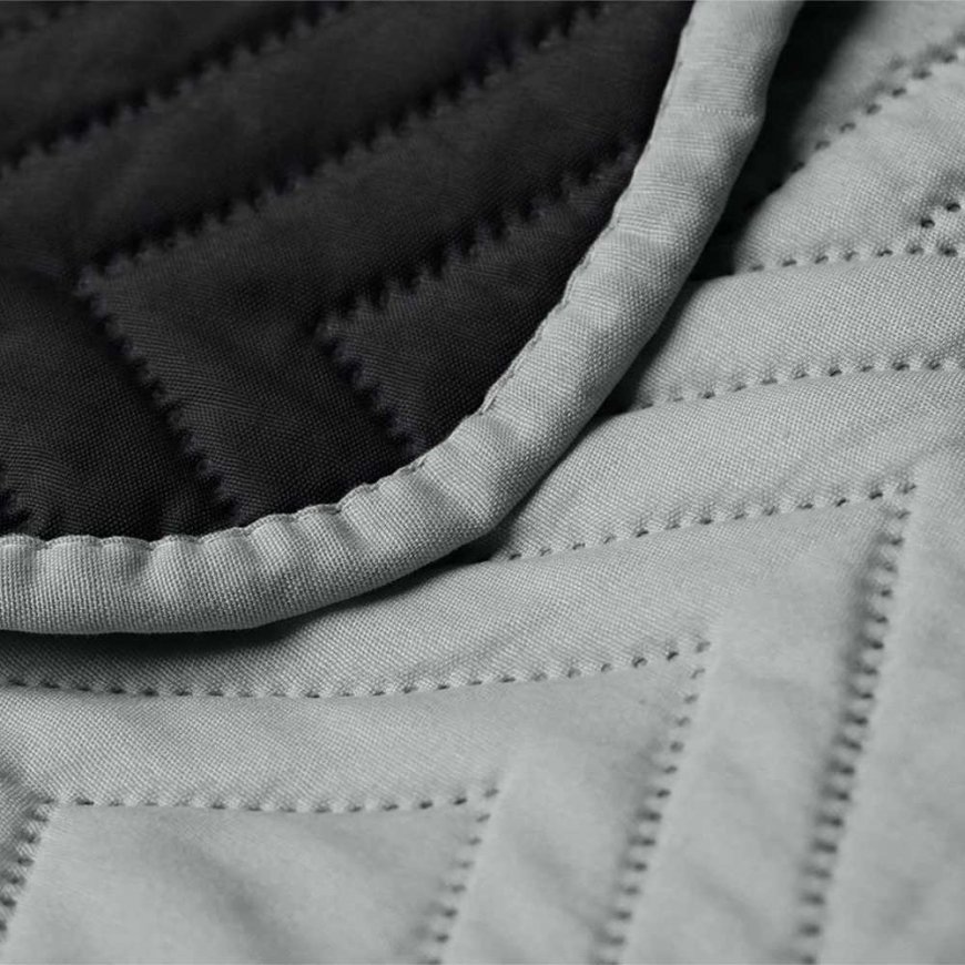Kaksipuolinen peitto AmeliaHome SOFTA 220 x 240 cm, väri: harmaa/musta – 4