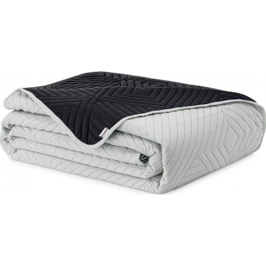 Kaksipuolinen peitto AmeliaHome SOFTA 220 x 240 cm, väri: harmaa/musta – 5