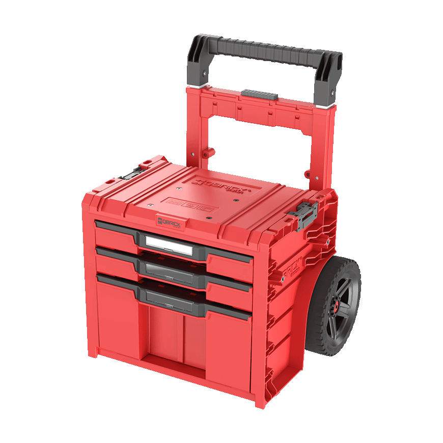 Q-Brick Rīku kaste Qbrick System PRO Cart 2.0 Plus Ultra HD Custom, sarkanā krāsā, atvilktņu skaits: 3 – 2