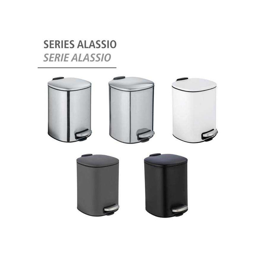 ALASSIO trash can, with pedal and Easy-Close function, 5 l, black, Wenko – 3