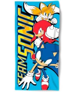 Rankšluostis Sega Sonic The Hedgehog medvilnės paplūdimio rankšluostis, 70x140 cm
