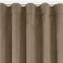 Kardinad VILA beež värv klassikaline läbipaistev laineline riba 7 cm samet 265x270 homede