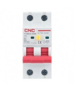 CNC Drain relay with automatic switch, 2P, 63A, Class C, 30mA, 6kA