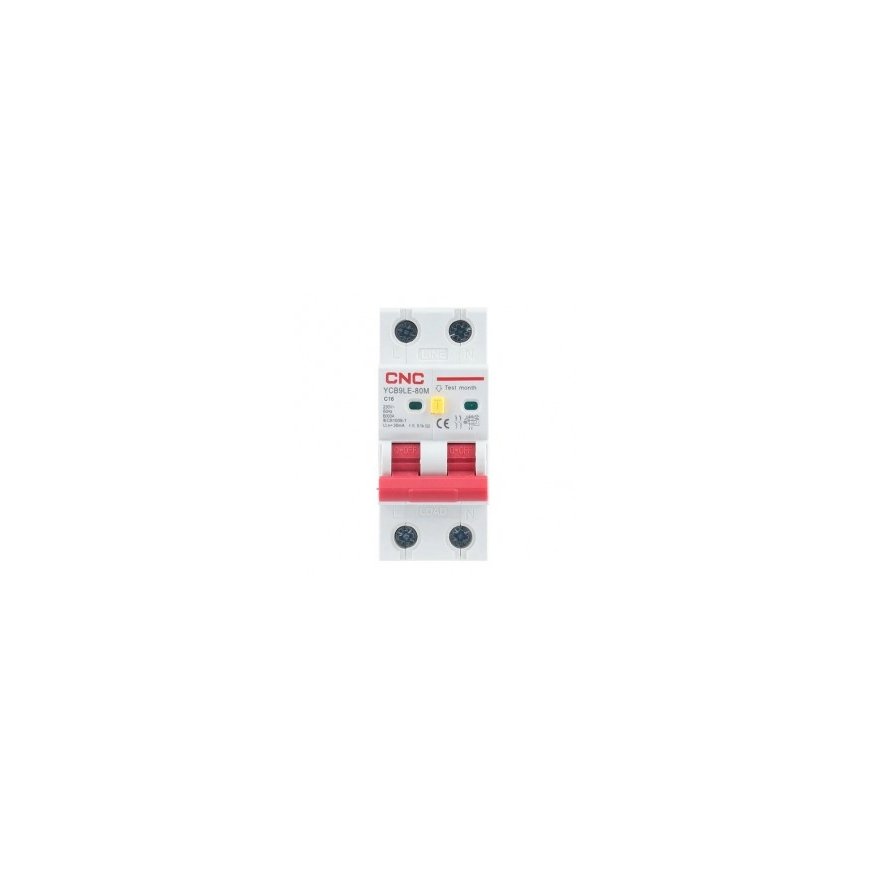 CNC Drain relay with automatic switch, 2P, 63A, Class C, 30mA, 6kA