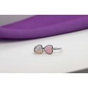 Brilio Silver Romantic silver earrings with synthetic opals EA388WP