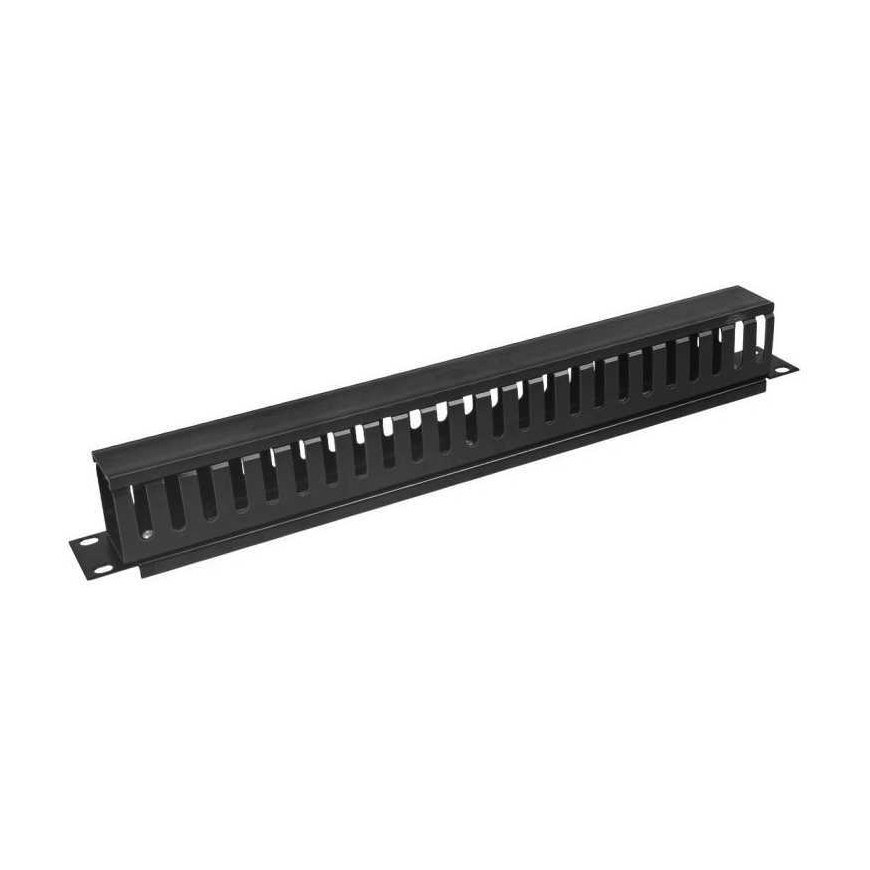 DATACOM 19" 1U single-piece plastic strip (BK) / through-plate