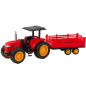 Lean Toys RC kaugjuhitav traktor haagisega, punane Lean Toys RC kaugjuhitav traktor haagisega, punane