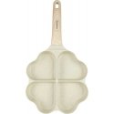 4 yhdessä marmori paistinpannu sydämillä lettuille, KANANMUNAN KAPPA KLAUSBERG KB-7819 BEIGE