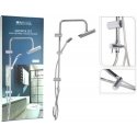 Bathroom Solutions Shower column with rain shower, stainless steel, height 80 cm Bathroom Solutions Shower column with rain shower, stainless steel, height 80 cm