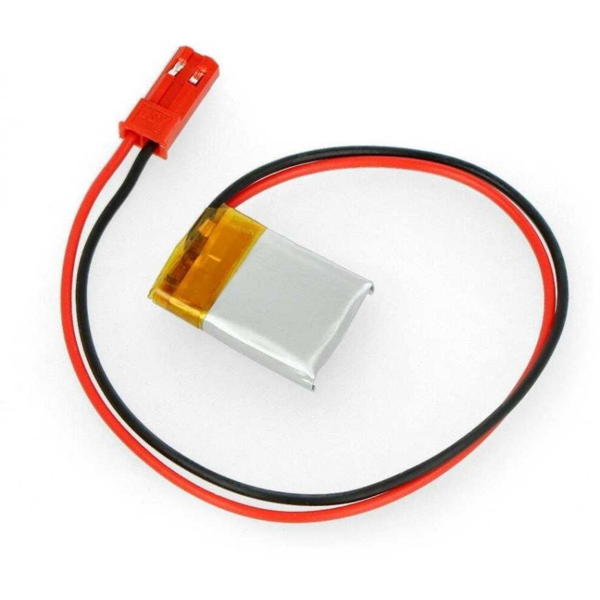 Аккумулятор Akyga Li-Pol 70mAh 1S 3.7V - разъем JST-BEC + гнездо - 20x15x4мм