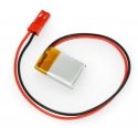 Akyga Li-Pol akumulaator 70mAh 1S 3.7V - JST-BEC ühendus + pesa - 20x15x4mm Akyga Li-Pol akumulaator 70mAh 1S 3.7V - JST-BEC ühendus + pesa - 20x15x4mm
