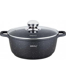 Kuningas Hoff APDengtas PUODAS MARMURAS. 2.3L 20CM KINGHOFF KH-1593