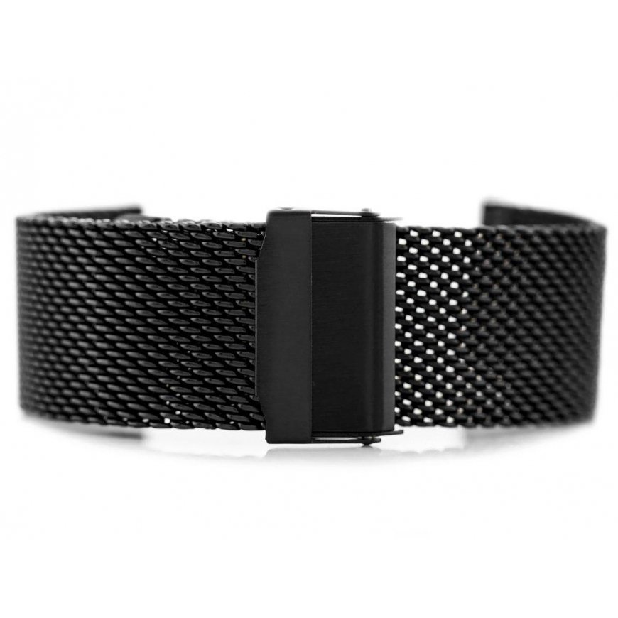Pacific M8 bracelet - HQ mesh - black 22mm