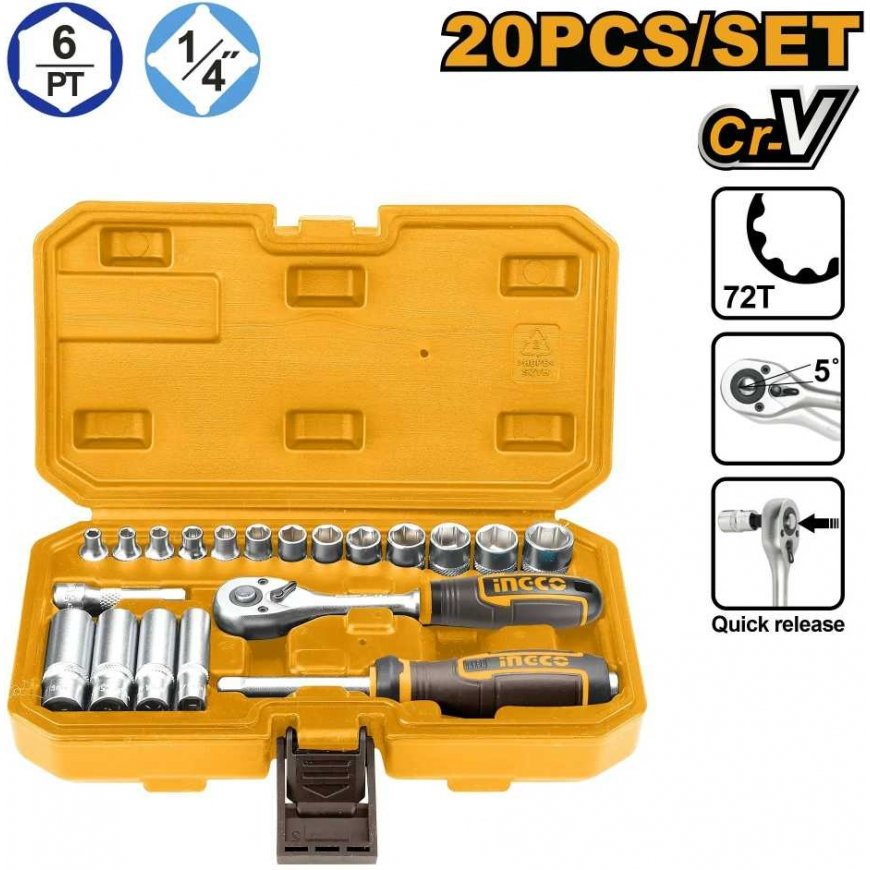 Ingco HKTS14201 Shank set 20pcs 1/4" – 2
