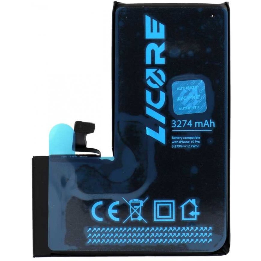 LICORE baterija, skirta iPhone 15 Pro, 3274 mAh