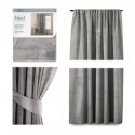 Naktinė užuolaida AmeliaHome VELVET 140X245 cm, 1 vnt., juosta/kabliukai, spalva: sidabrinė