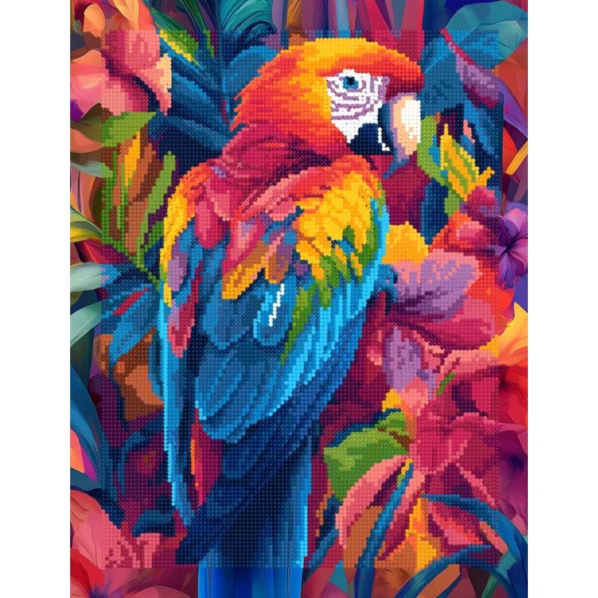 Beldizart Diamond painting with frame "Bright Parrot" 40x50 cm DP421 – 2