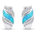 Brilio Silver Brilio Silver Charming silver earrings with zirconia and synthetic opal EA970WLB Brilio Silver Brilio Silver Charming silver earrings with zirconia and synthetic opal EA970WLB