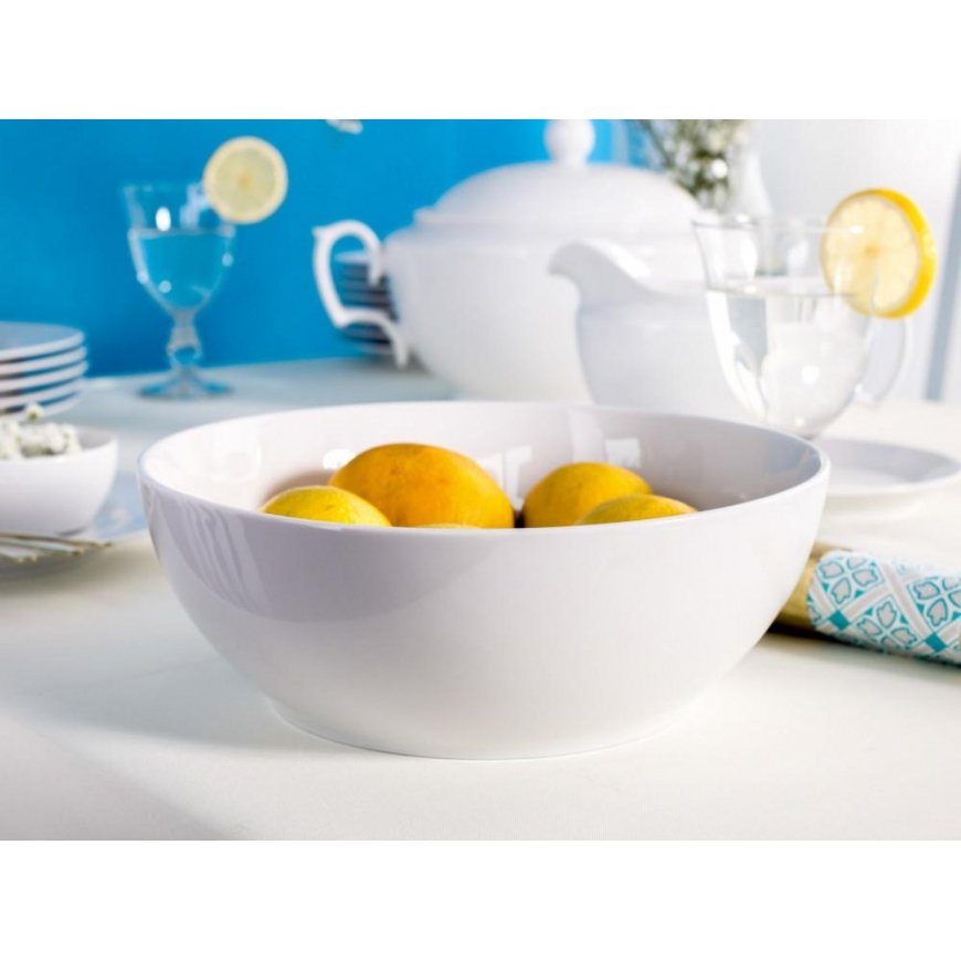 MARIAPAULA CLASSIC White ROUND SALAD BOWL 23CM 1750ML (L01) – 3
